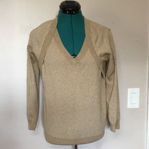 MICHAEL KORS...Golden metallic sweater